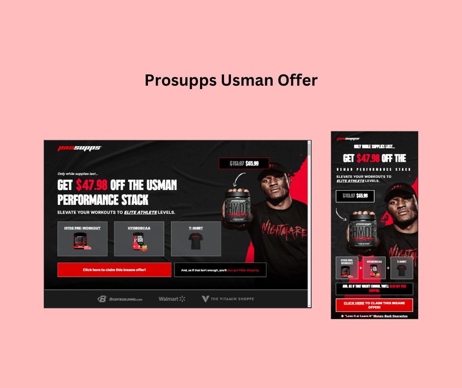 Prosupps Usman Performance Stack